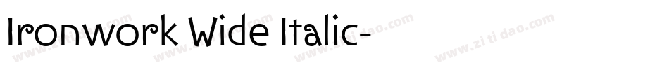 Ironwork Wide Italic字体转换